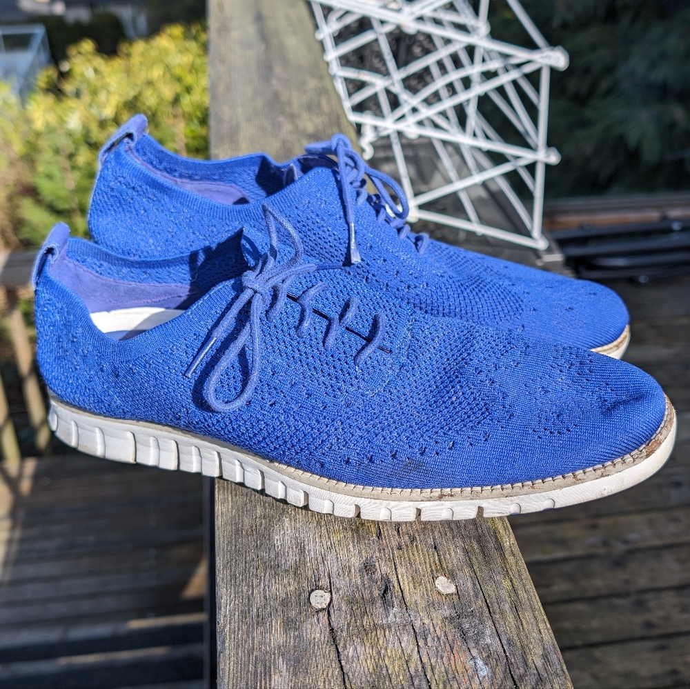 Cole Haan ZeroGrand Stitchlite Wingtip Oxfords Mens Size 11.5 M Blue